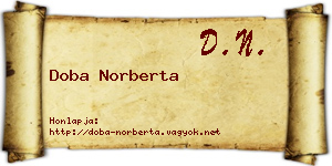 Doba Norberta névjegykártya